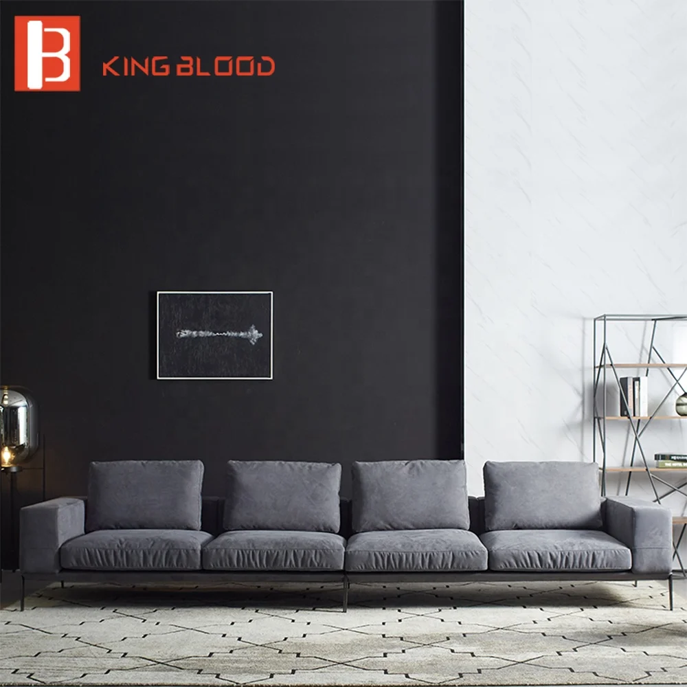 latest design living room sofas luxury furniture corner fabric genuine nubuck leather sofa set