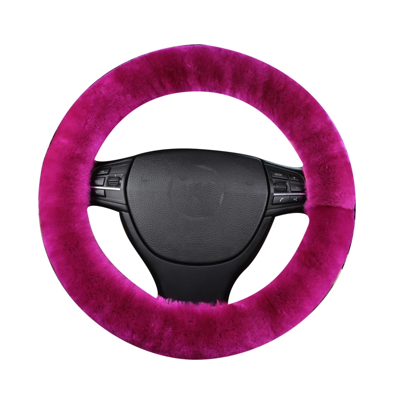
FX-M-008 all color universal red blue fur pink furry steering wheel cover 
