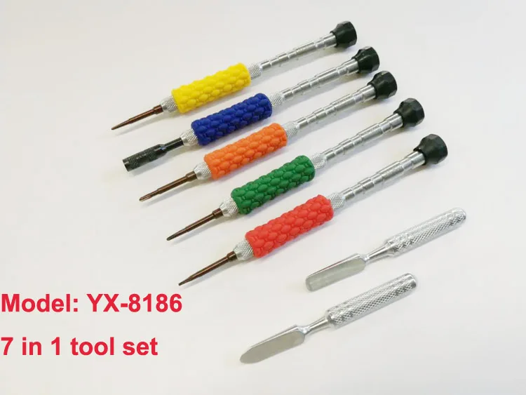 NEW 7 in 1 YAXUN YX8186 Opening Tool Kit For iPhone 7/6S/Samsung/Xiaomi/Vivo Repair Tools Set Disassemble Screwdriver set