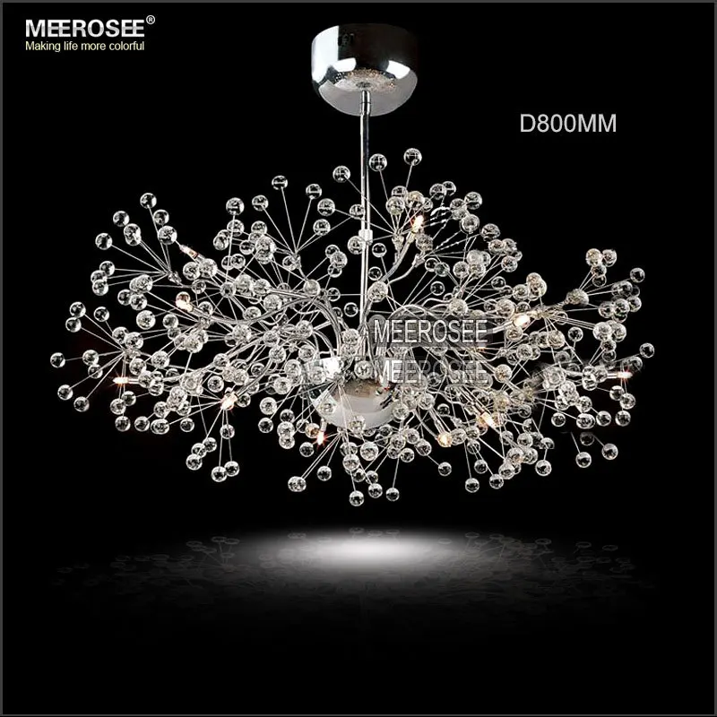 Livingroom Flower Shape Balls Chandelier Lamp Ceiling Mounted Glass Chandelier Iron Art Lighting MD2396