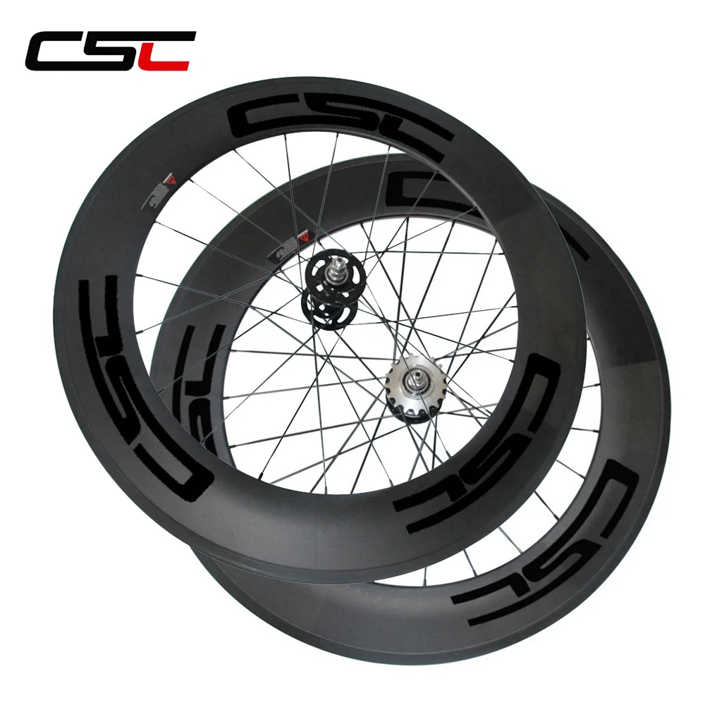 700C 88mm Tubular Carbon Fiber Track Bicycle Wheet Flip Flop Bicycle wheelset