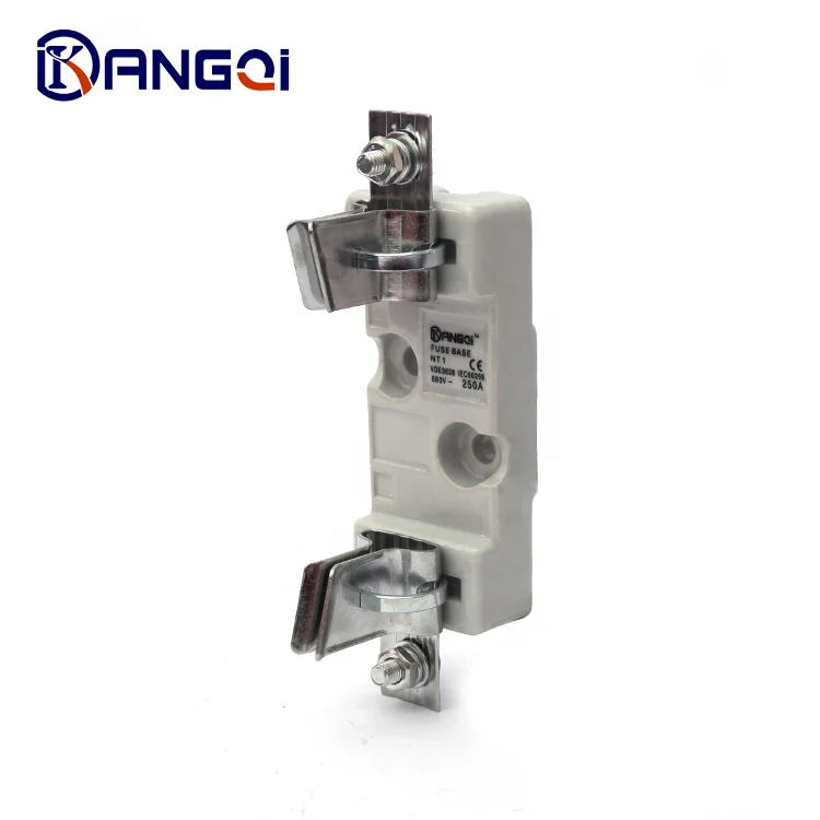 
HRC 250A blade fuse porcelain fuse holder NT1NH1 high Breaking Capacity and Low Voltage Usage ceramic fuse base 