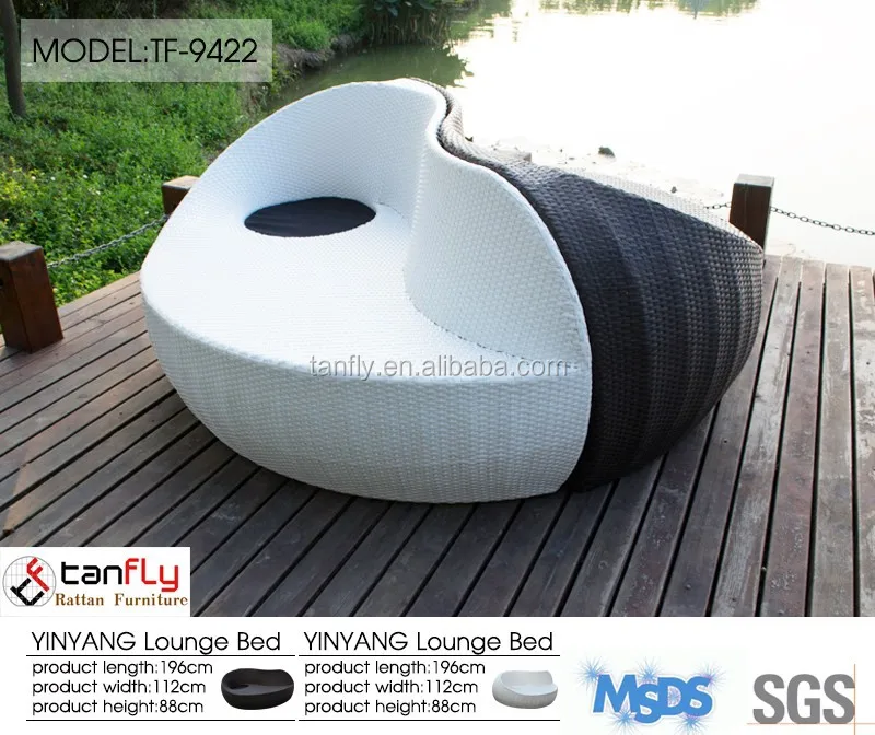 Outdoor furniture and swimming pool sunbed sun loungers Yin Yang