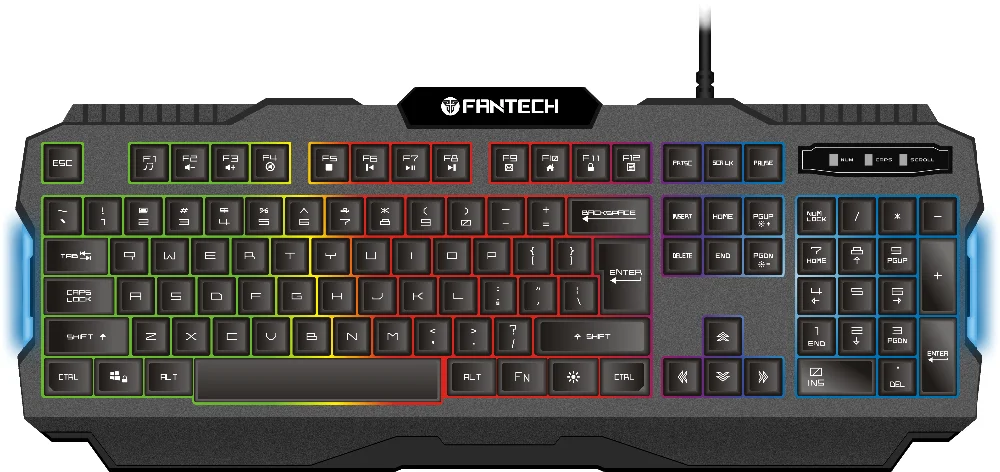 
High Quality China Top Ten Selling Products Rainbow Backlit Computer Keyboard Gaming With Russian Brazil Layout 