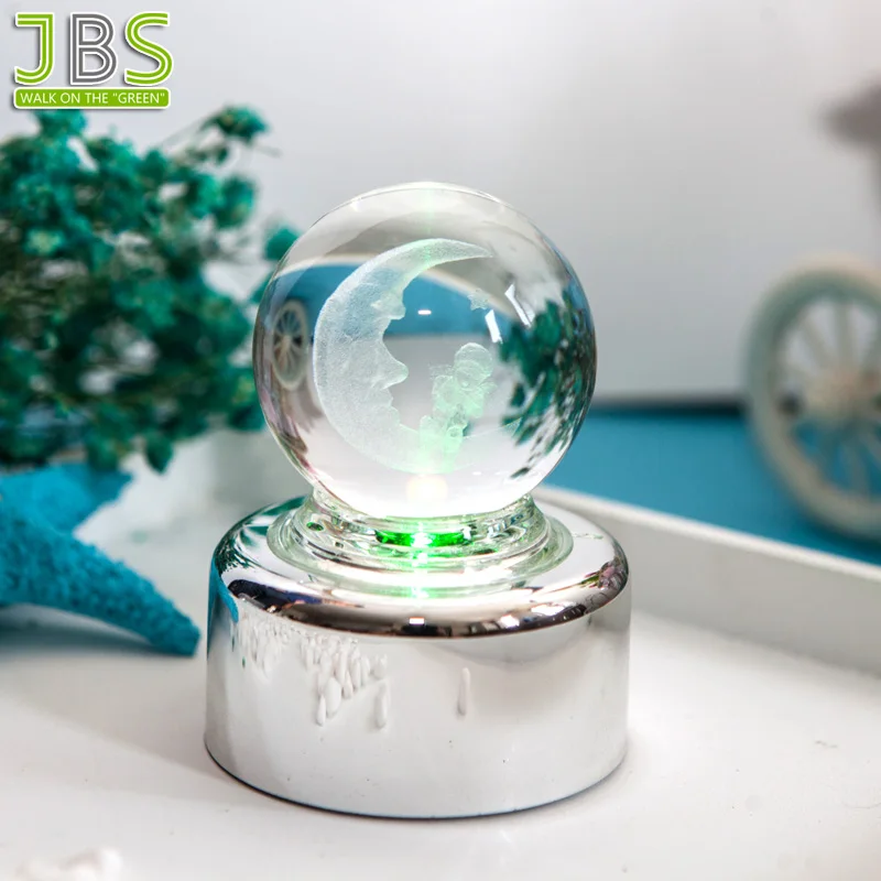 Luminous Wind Up Crystal Ball Music Box