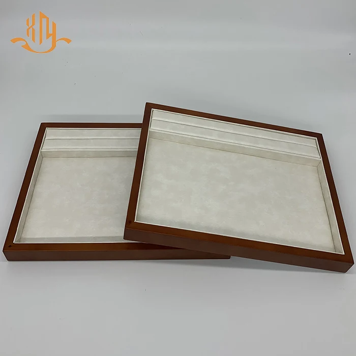 XIANGYU Factory Wholesale Custom Special Paint Wood Serving Jewelry Ring Necklace Trays