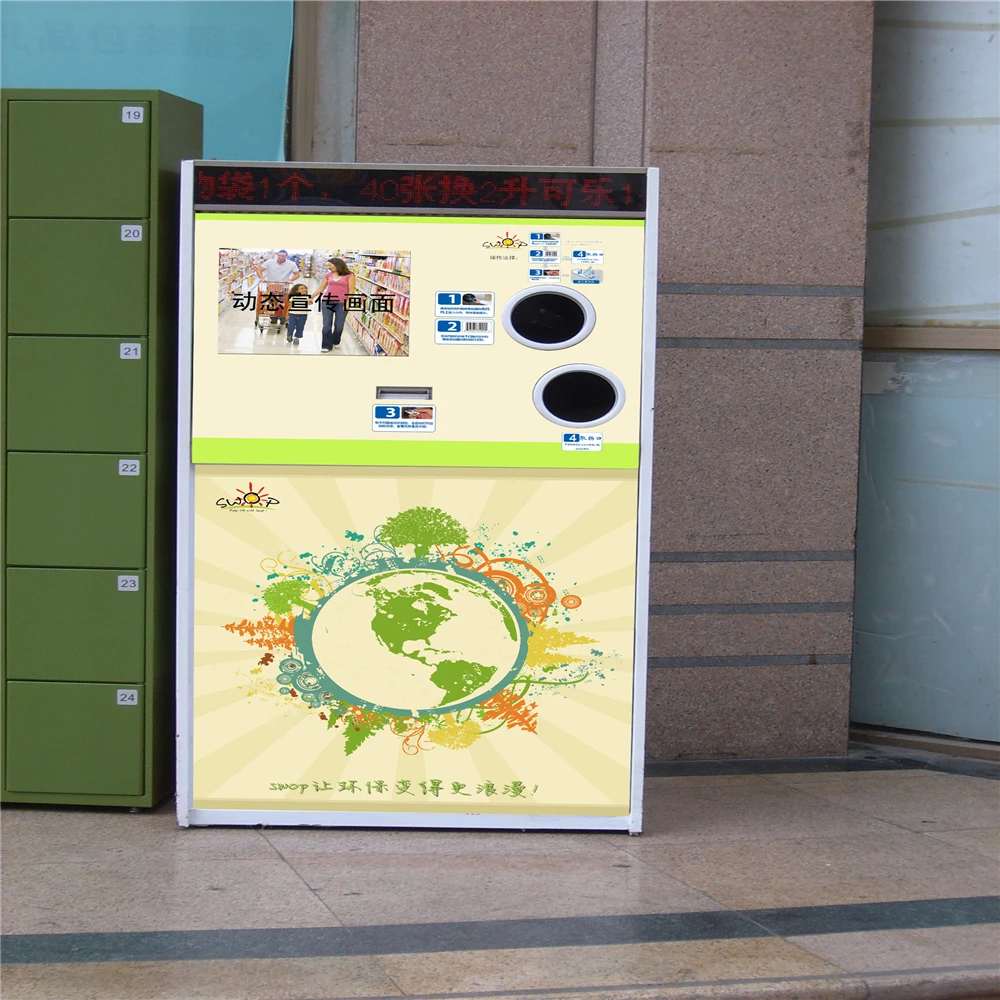 
Beverage bottle recycling machine public service advertising carrier. Carrying dynamic advertising light box of beverage bottle 