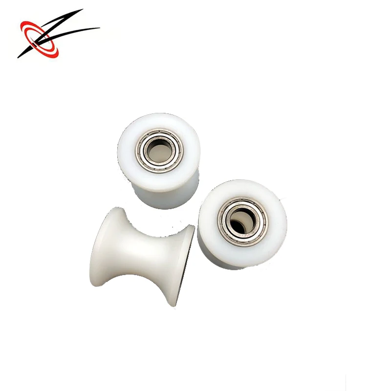 
POM flat roller plastic PA66 nylon polyamide rope guide pulley with bearing 