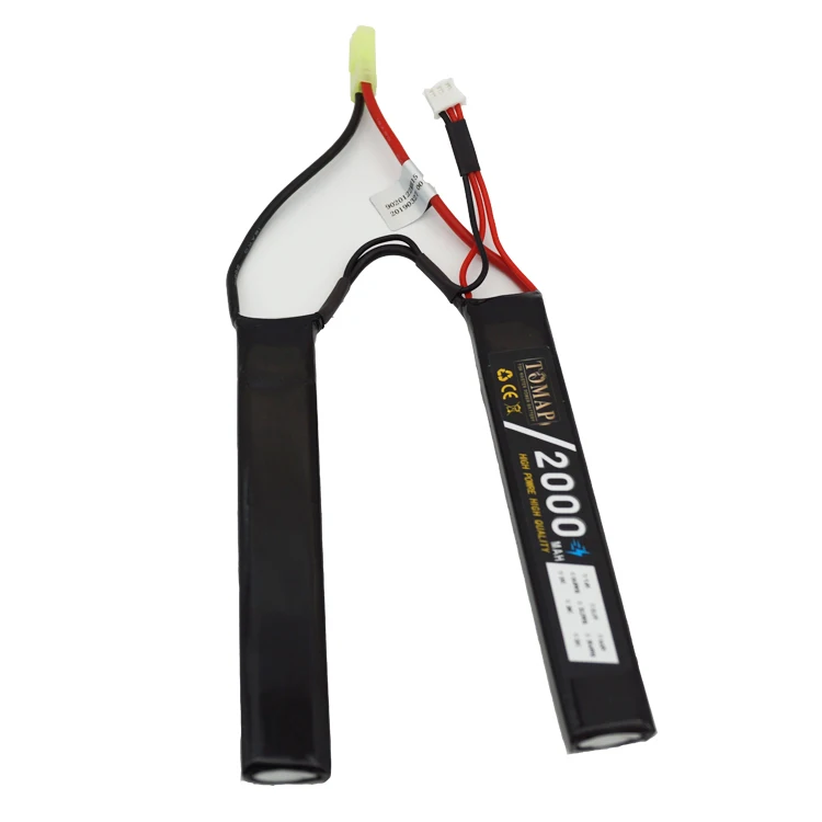 
TOMAP Hunger Promotion 7.4V Rc Lipo Battery Pack For Air Soft BBs Gun Rc Gun Battery 2S 2000Mah 25C 