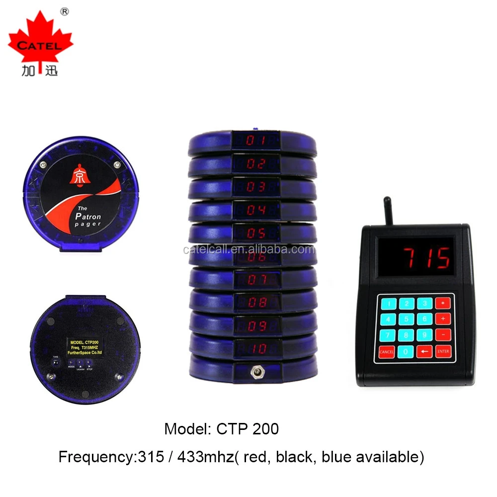 Беспроводной Гостеприимство Coaster Пейджер Система на Продажу/ресторан гость пейджеры