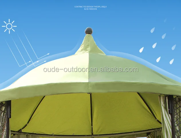 350CM Large Outdoor Gazebo With Sidewall Waterproof Curtain Screen Tent Gazebo Tents