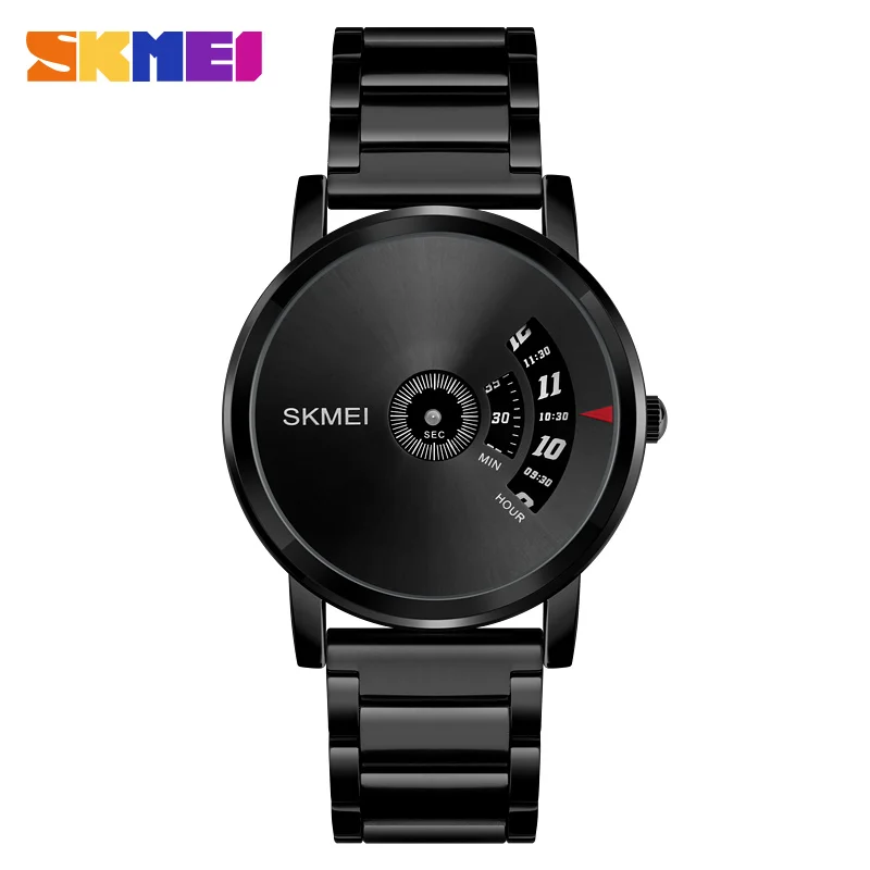 Skmei brand men japan movt watches 304 stainless steel band quartz wristwatch