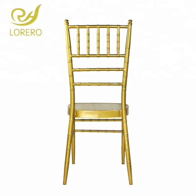 
The classic Iron tiffany chairs stacking metal wedding gold chiavari chair 