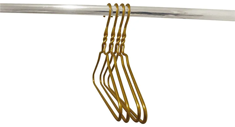 Heavy Duty Beautiful Gold Aluminum clothes Metal Suit Coat Hangers