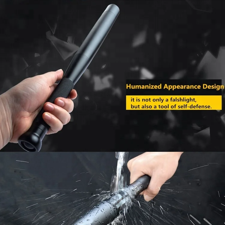 Baseball bat aluminum flashlight self defence baton flashlight torch police security baton
