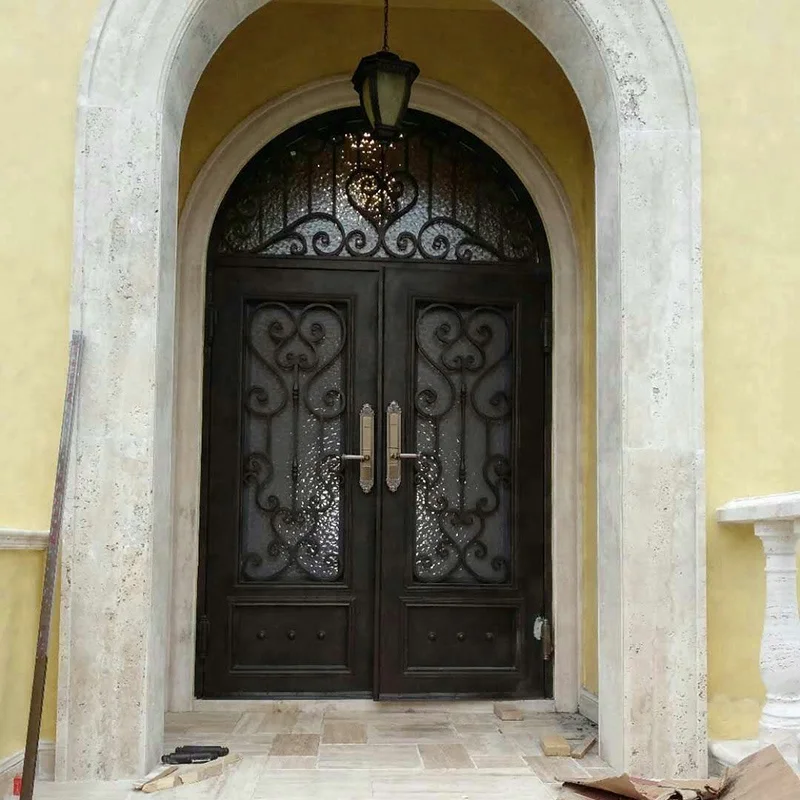 Main entrance wrought iron door