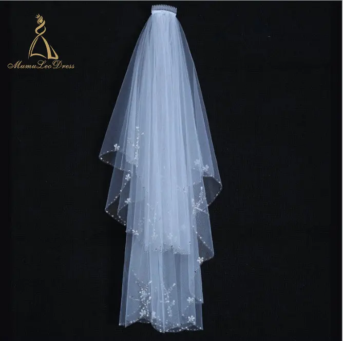 
Military Horse Fly Fan Bee Hat Pure White Short Christian Indian Wedding Veil 