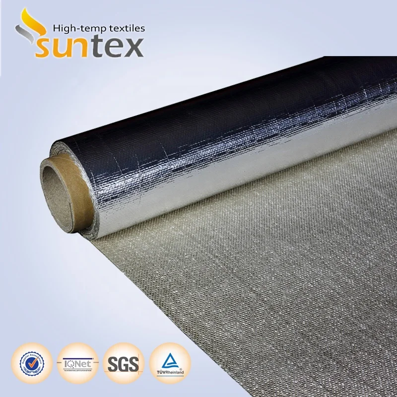 0.4 mm thermal insulation fiberglass cloth woven fabric laminated aluminium foil