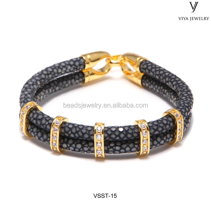 
Wholesale Stingray leather bracelet mens stingray leather bracelets 