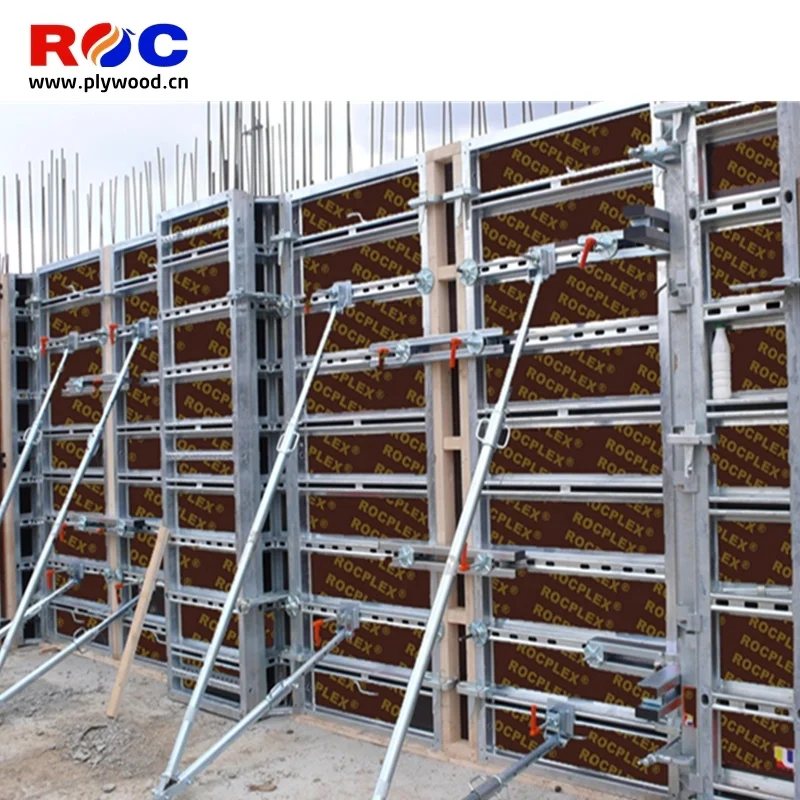 
double hot press brown film 18mm brand name film faced plywood from rocplex company 