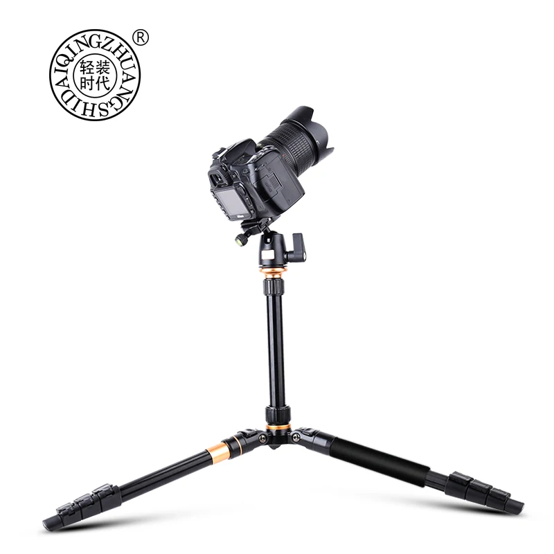 Professional camcorder tripod photo 8kg load 1540mm dslr digital telescope tripod gimbal head Q555 pro stand tripod monopod