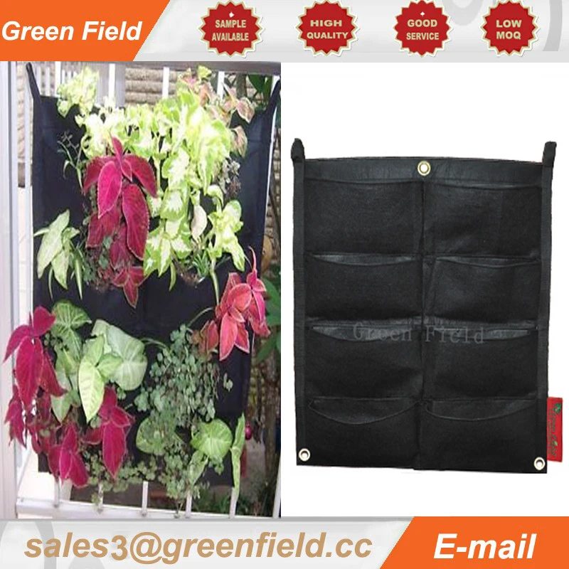 Вертикали висит сад плантатор, войлок вертикальный сад с 8 карманами