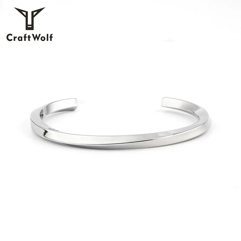 Craft Wolf Twisted Wire  Fashion Accessories Simple Design Couple Jewelry Bracelets Bangle