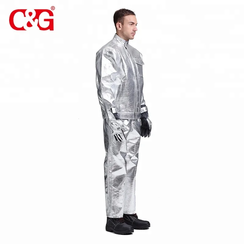Heat Aluminized fire suit clothing for Steel Factory