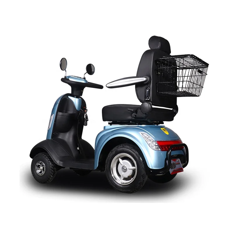 Lady pink scooter 4 wheel disabled electric scooter mobility with adjustable seat belt Electromagnetic brake system