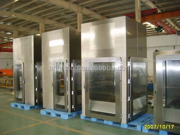 Stainless Steel Transfer Hatches Pass Through Box with Roller, air Shower Type for Trolley