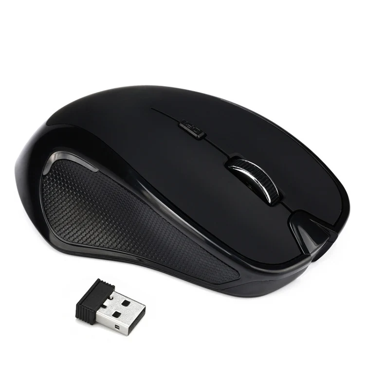 Laptop 2.4Ghz wireless optical mouse with usb receiver 6 Buttons, 3 Adjustable DPI 1000/1200/1600 for Laptop / PC