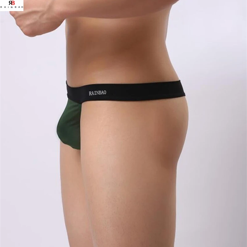 customized elastic cotton men transparent briefs