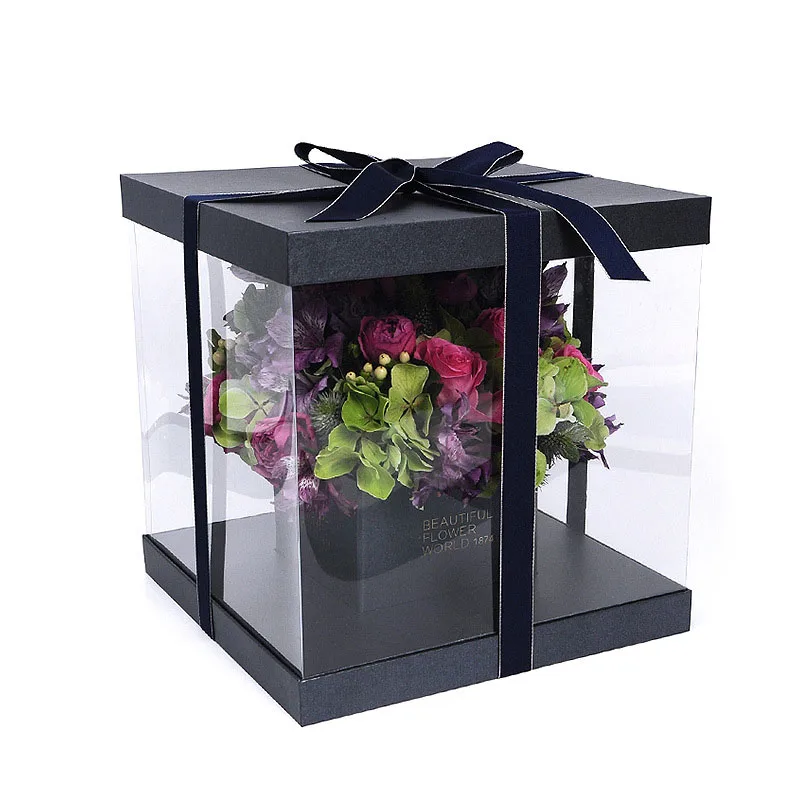 Gift Paper Rose Hat Packaging Luxury Flower Box