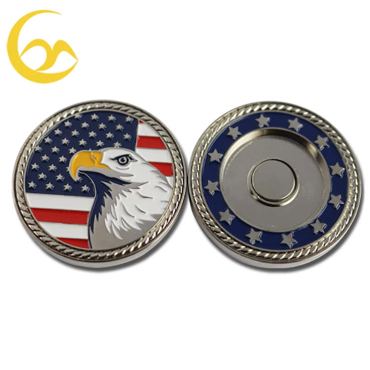 High quality poker chip metal golf ball marker