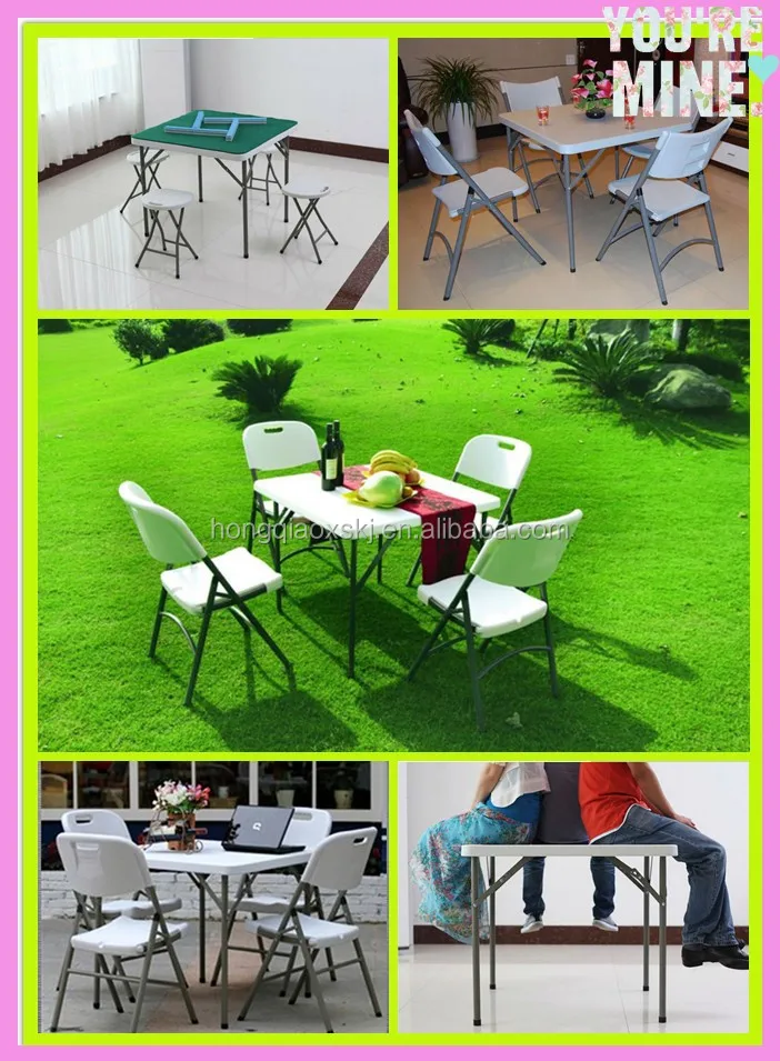34inch plastic folding square table, outdoor leisure table, household dinning/game table