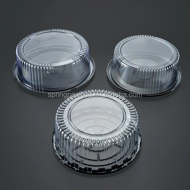 PET Plastic round cake box dome for packing cake food dessert pastry tray