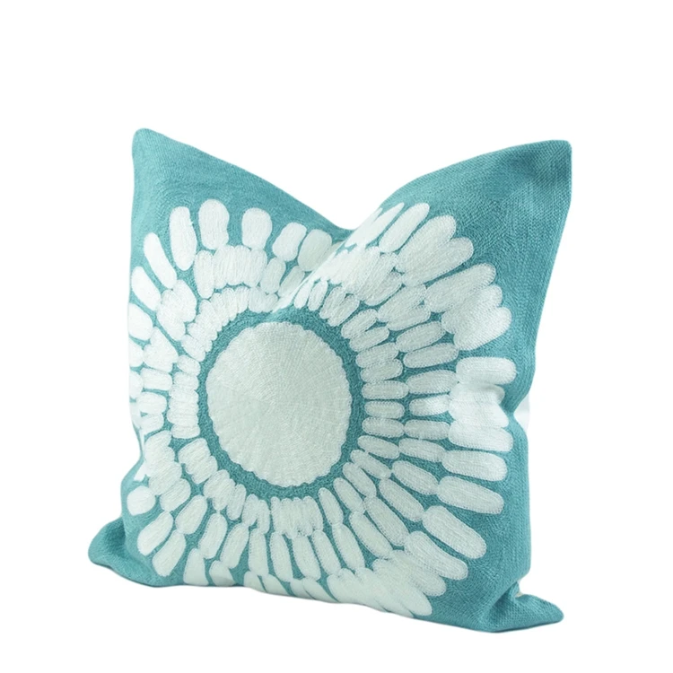 Bright Solid Color Printed Batik Home Decor Cushion Cover