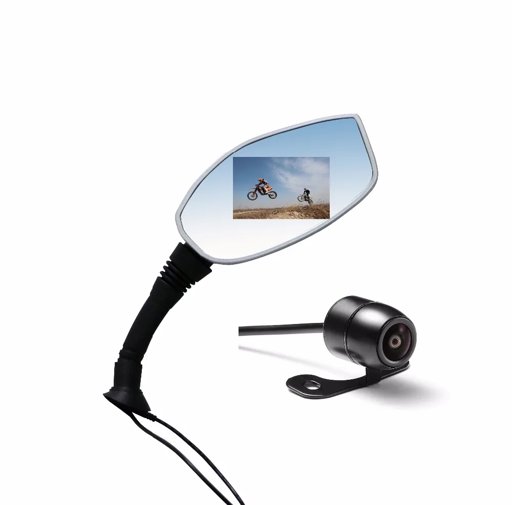 motorcycle rearview mirror DVR with dual camera Dual camera dvr for Motorcycle
