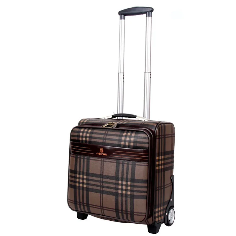 3pcs 16/20/24 inch PU leather business travel suitcase universal wheels luggage case aluminum trolley suitcase
