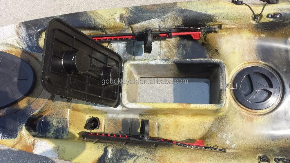 marble color sit on top kayak boat with pedals