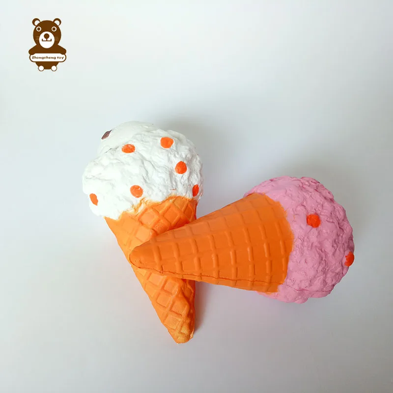 2020 factory direct sale PU Squishy slowly rises giant cute colorful ice cream simulation food sticky pressure toy