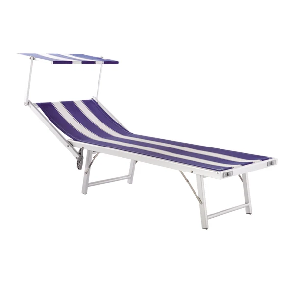 camping folding beach garden outdoor patio  foldable portable bed sun lounger with canopy chair