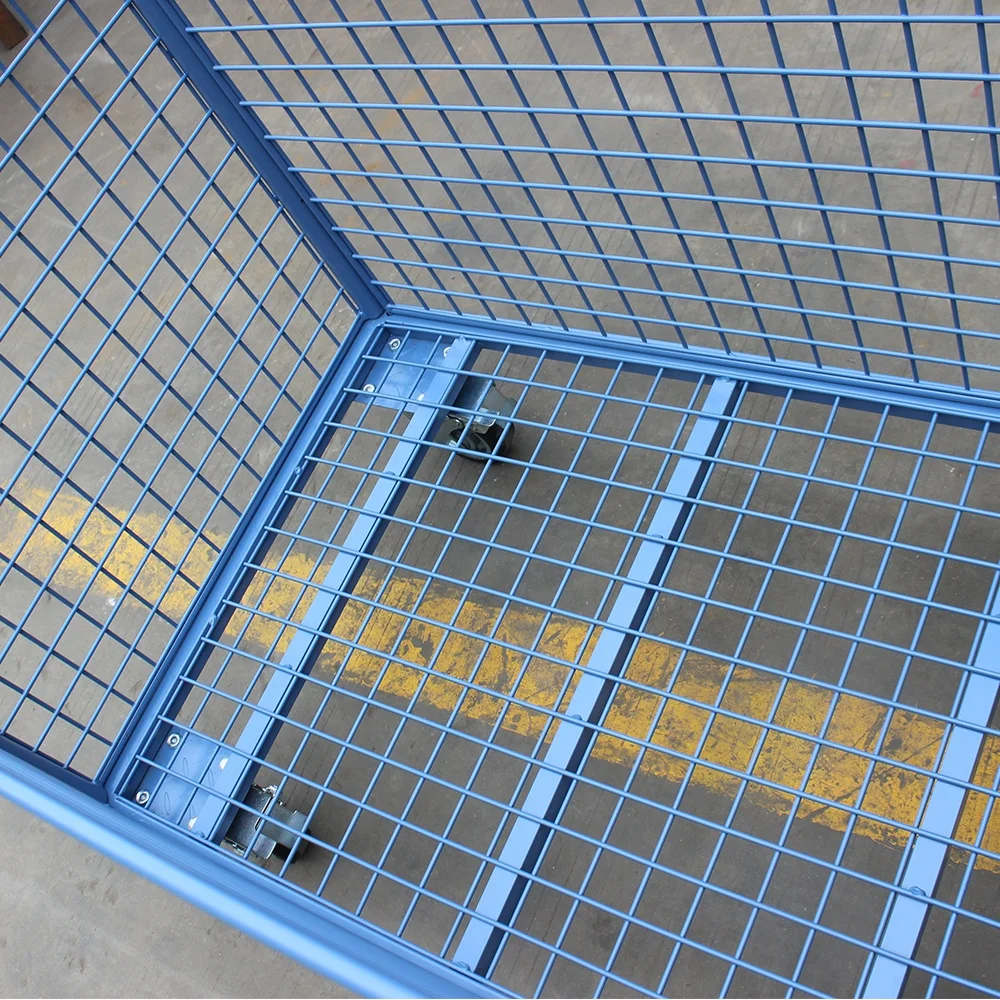 warehouse cage trolley/box trolley with mesh side/picking trolley