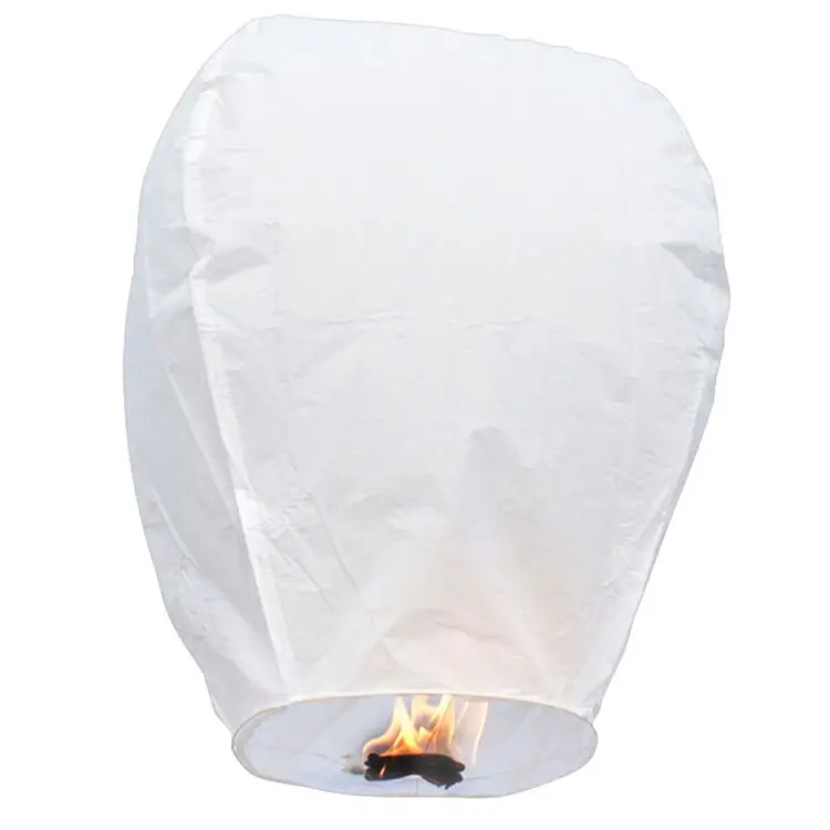 Big White Chinese Wholesale Sky Lantern For Wedding Favors Kongming Lantern Low Price