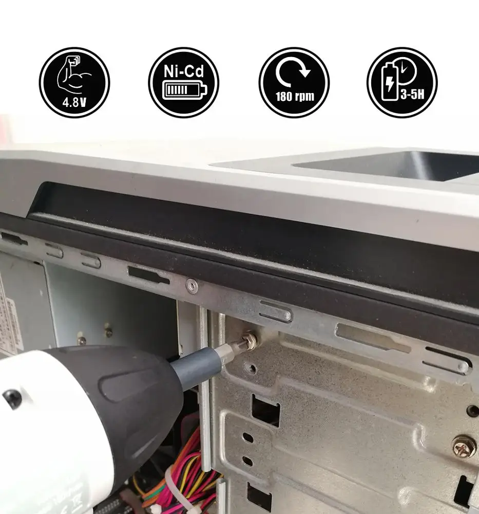 KCS615-C46B 4.8V Lithium battery Cordless Screwdriver LED folded handle 46pcs double blister packing quality tool set factory