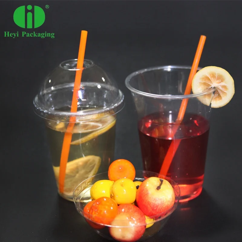 Wholesale disposable PET custom logo printed plastic cup disposable cups