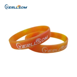 YERLLSOM Custom made  1inch Printed silicone wristbands Personal bracelets No Minimum