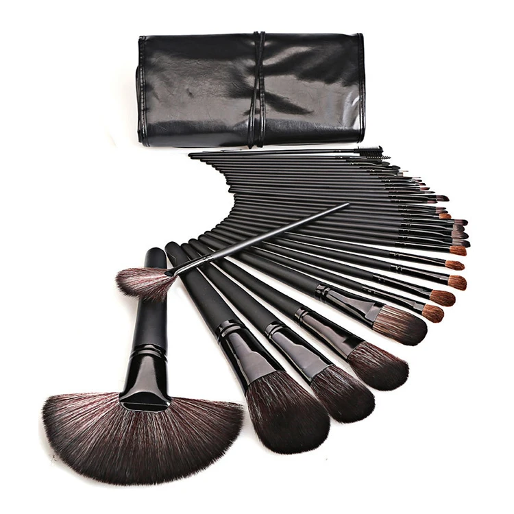Набор кистей для Макияжа Beauty need 32 шт., кисти для макияжа с деревянной ручкой и сумкой из полиуретана