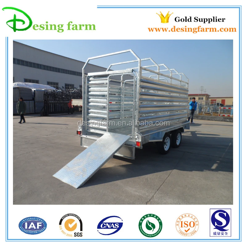 New design Australia semi livestock crate trailer for cattle cow