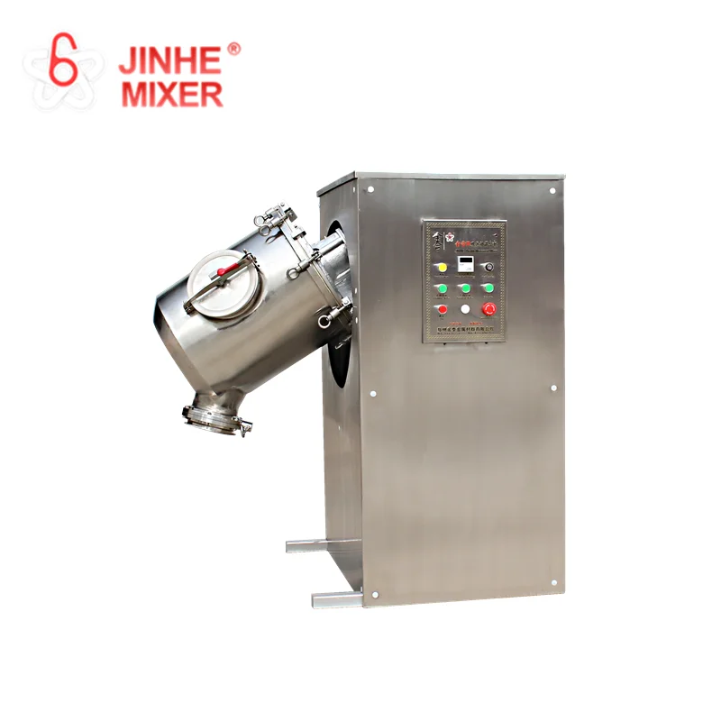 JINHE brand JHN55 stainless steel 304 dry food powder 3D mixer coffee powder mixer
